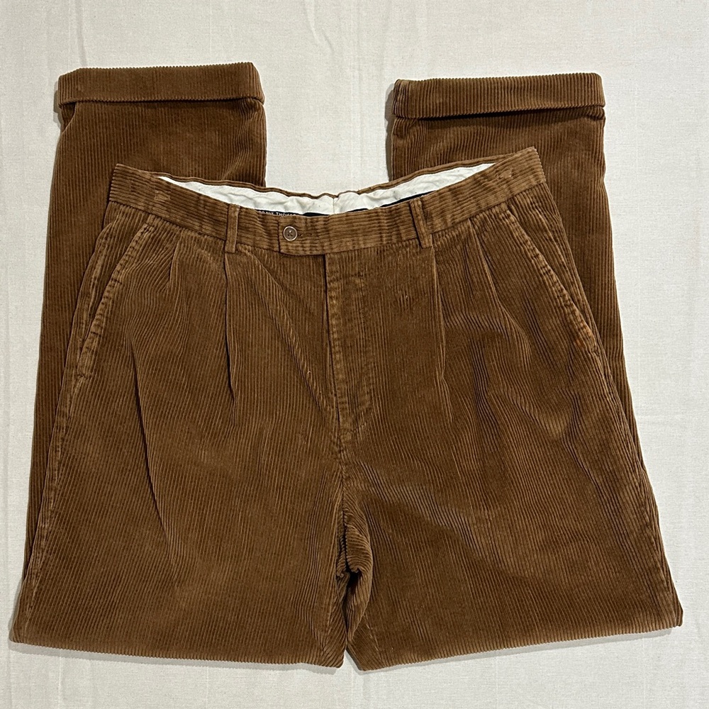 Vintage Grant Thomas pleated cuffed corduroy pants